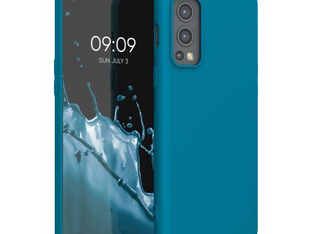 Funda kwmobile para OnePlus Nord 2 5G - Ultrafina de TPU y Silicona con Bordes elevados anticaídas - Azul océano Embalaje Deteriorado Fashion